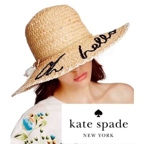 Kate Spade New York Oh Hello Raffia Sunhat